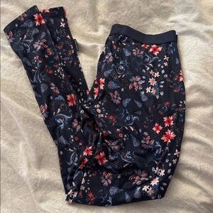 Kari Traa Womens M Fryd Navy Floral Base Layer Pants